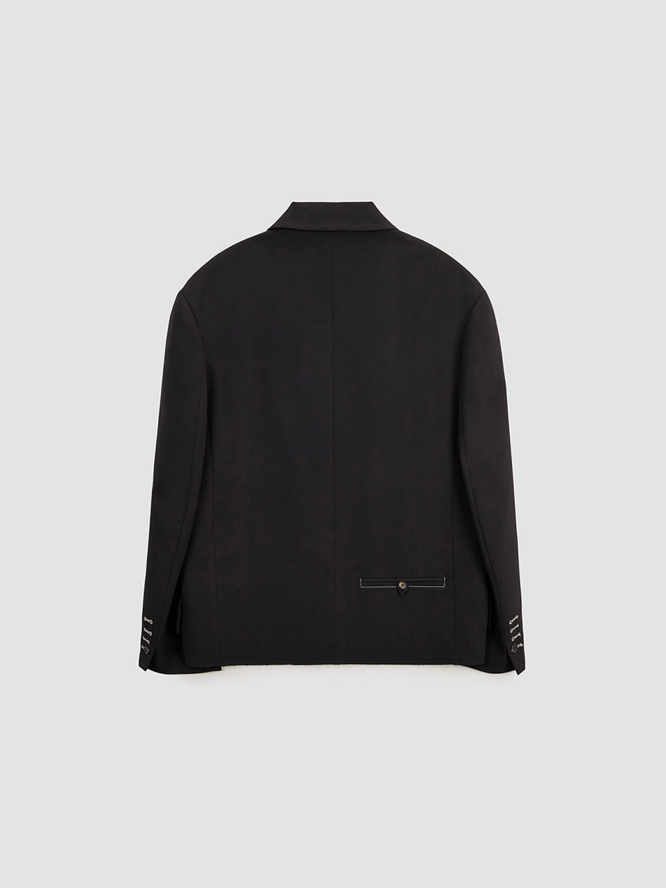 [matinkim] Oversize Low Edge Crop Jacket IN Black