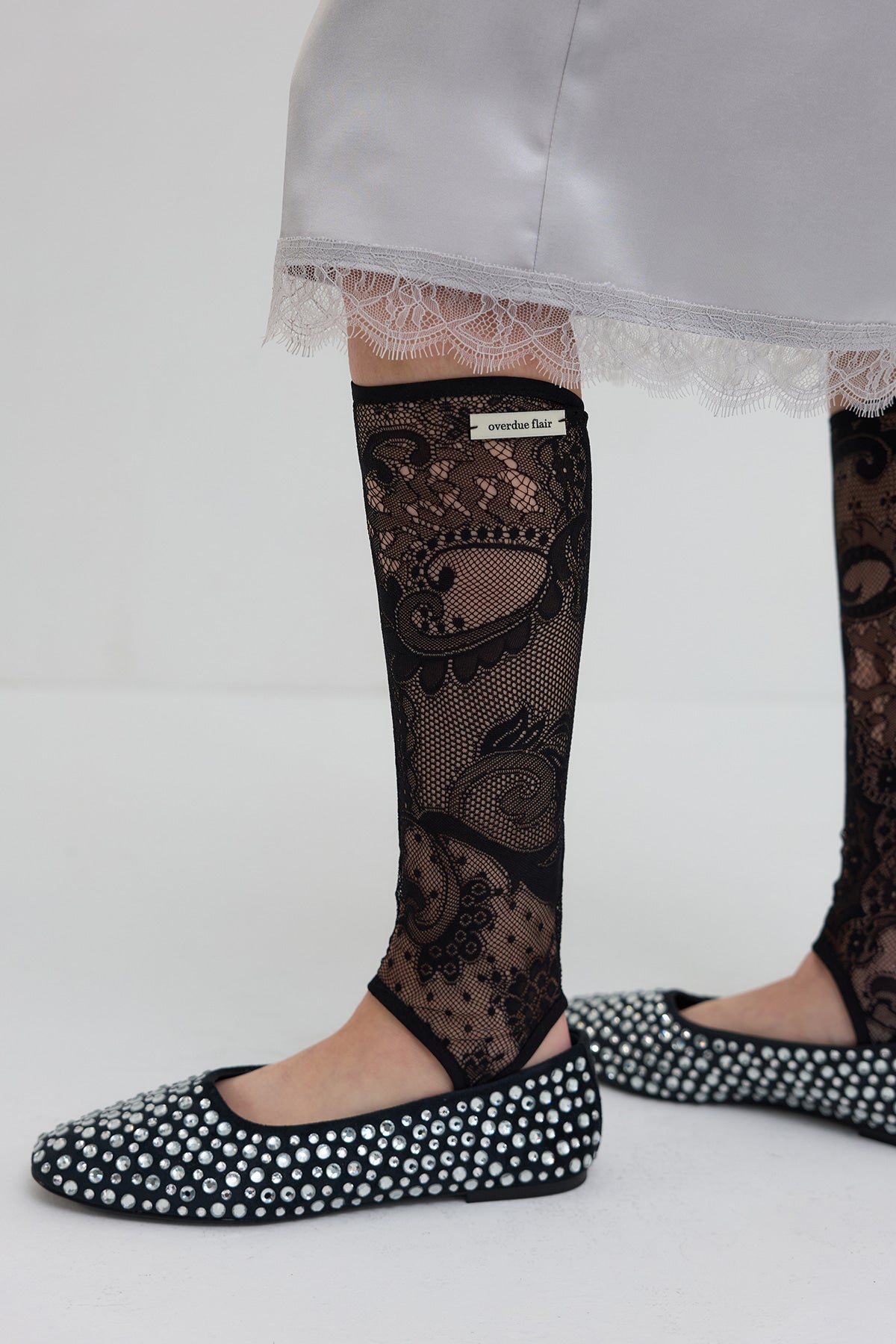 Overdueflair Lace Leg Warmers Black