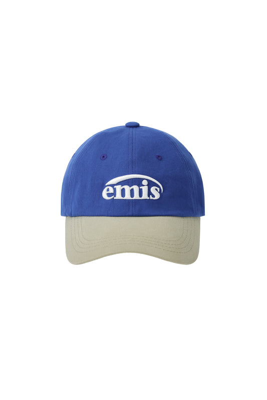 NEW LOGO MIX BALL CAP(RENEWAL)-BEIGE/BLUE