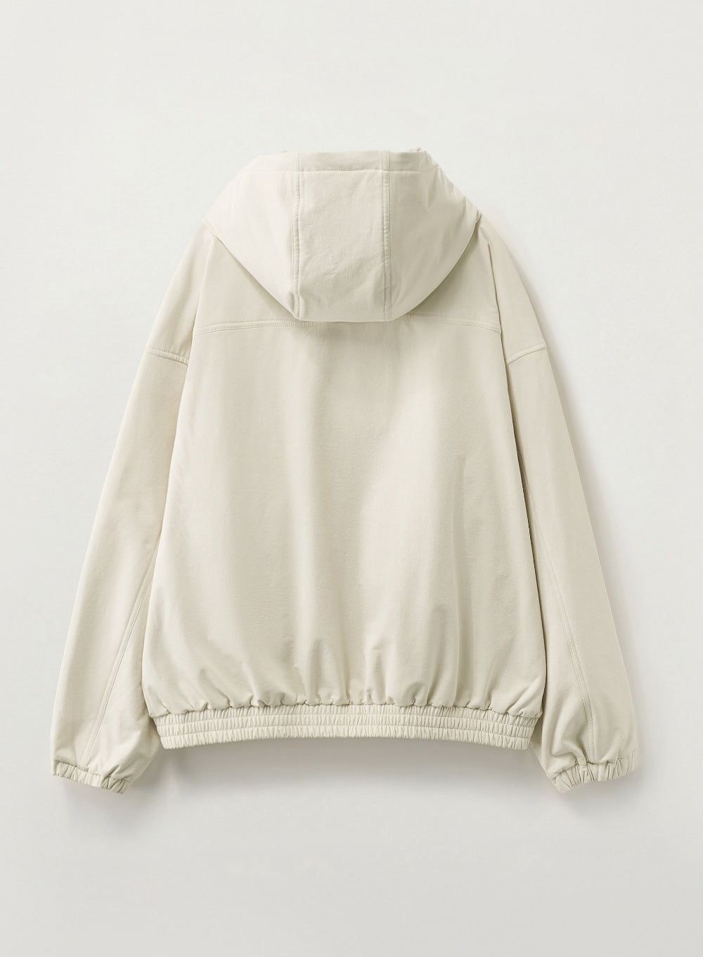 [satur] Teo Nylon Fleece Hood Jacket - Cream