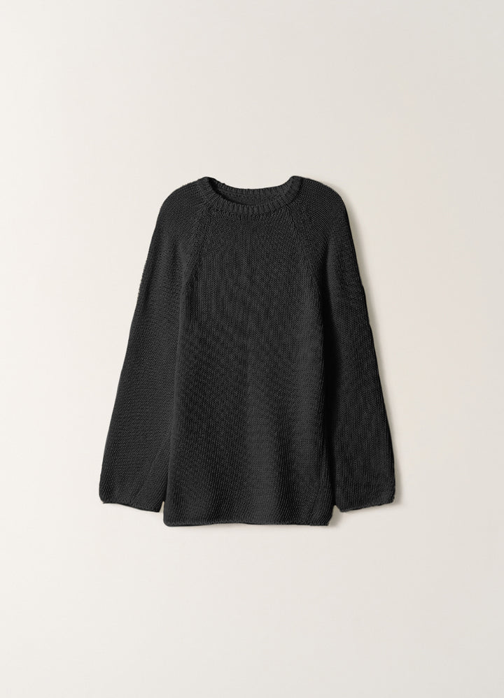Nothing Written Paper loose fit pullover (Black)