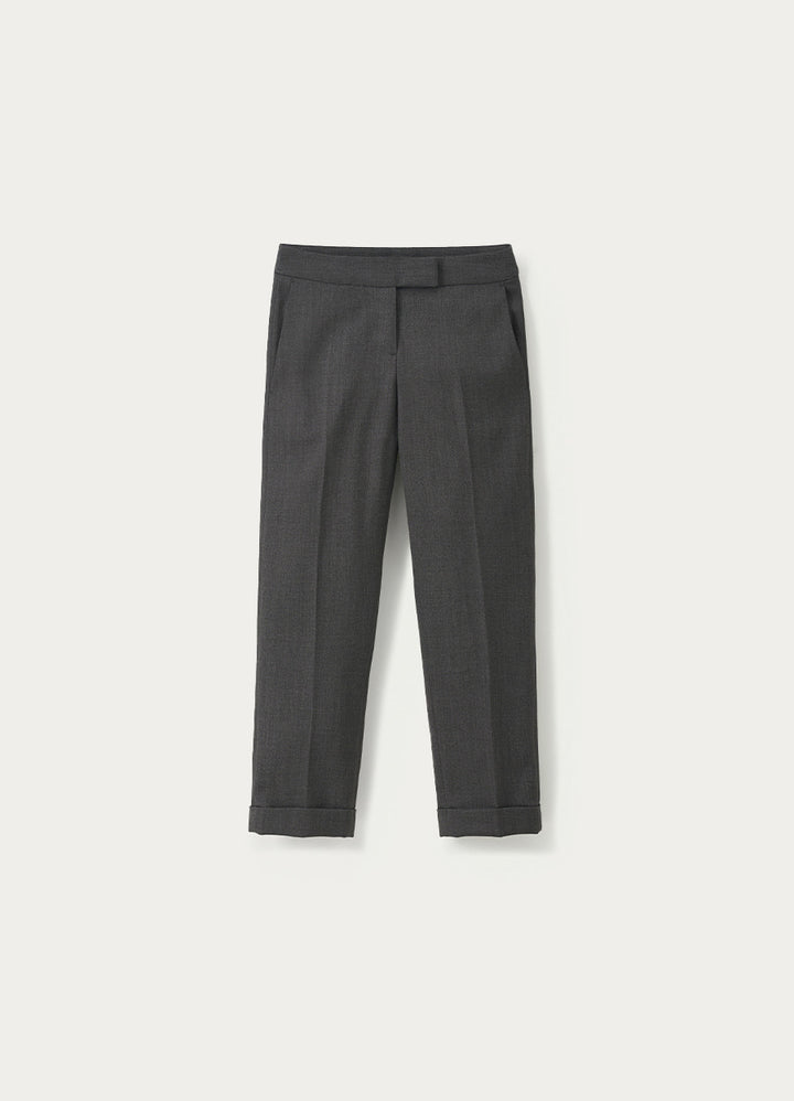 Nothing Written Ellis cuff wool pants (Deep gray)