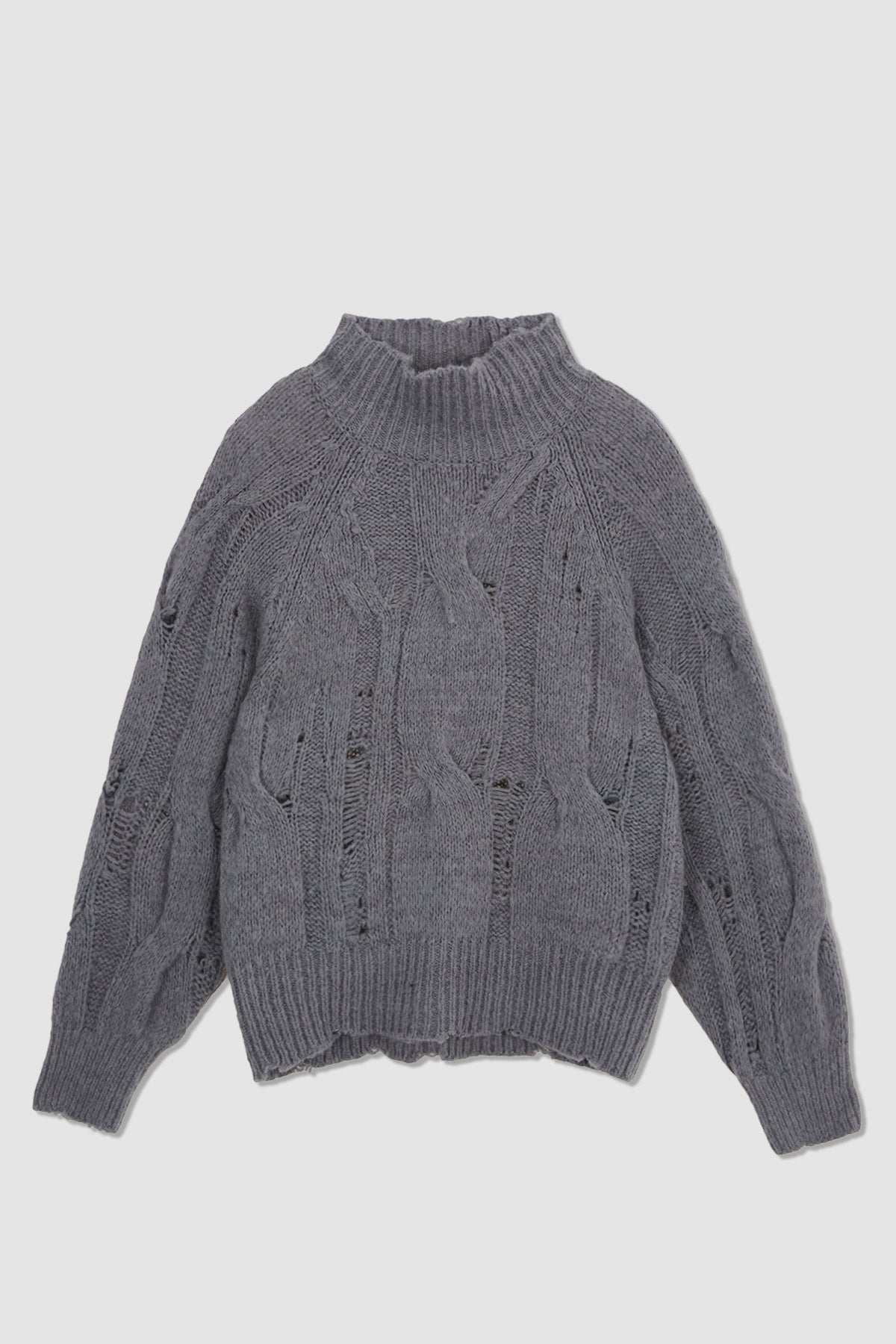 Matinkim Oversize Highneck Volume Pullover IN Grey
