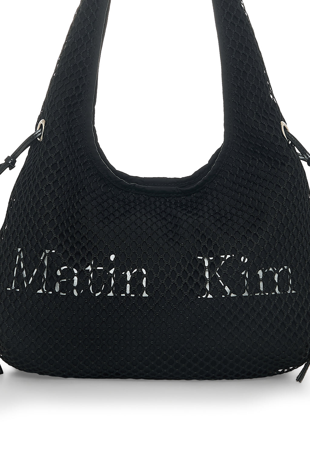 Matinkim Side Strap Mesh Mini Tote Bag IN Black