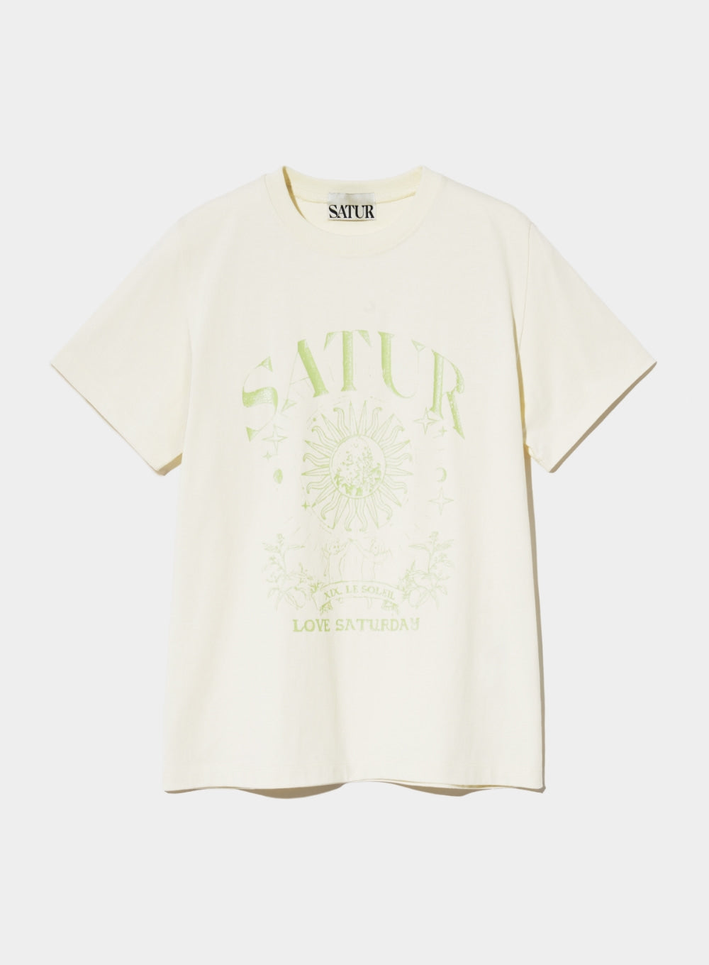 [satur] (W) Tarot Graphic T-Shirt - Cream Yellow