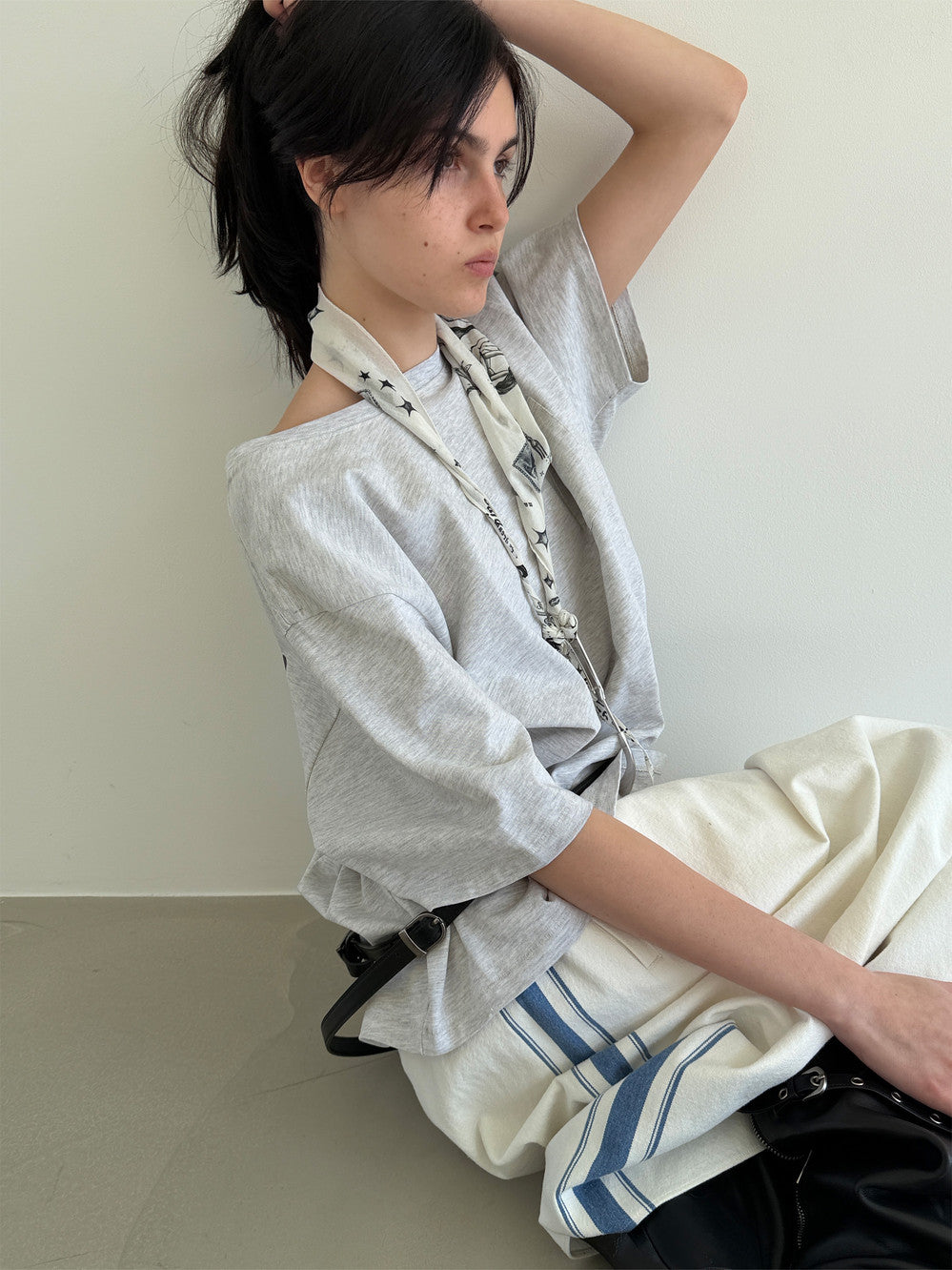 [Low Classic] Pipe Dream T-Shirt_Light Melange Grey