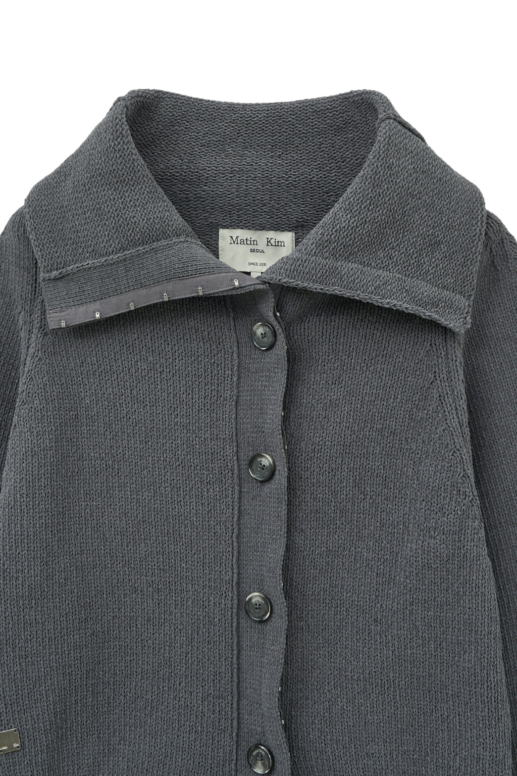Matinkim Hook Point Two Way Cross Cardigan IN Grey