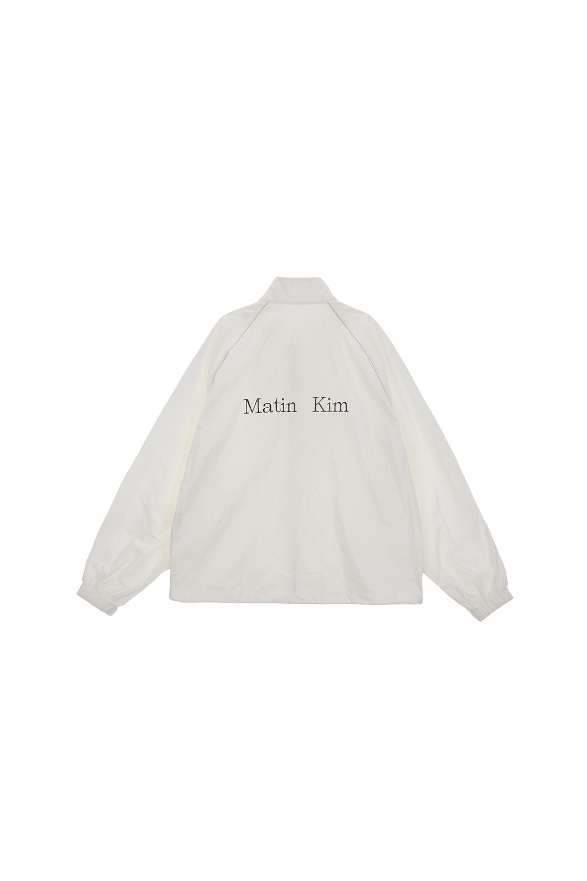 [matinkim] MATIN KIM LOGO COATING JUMPER IN WHITE