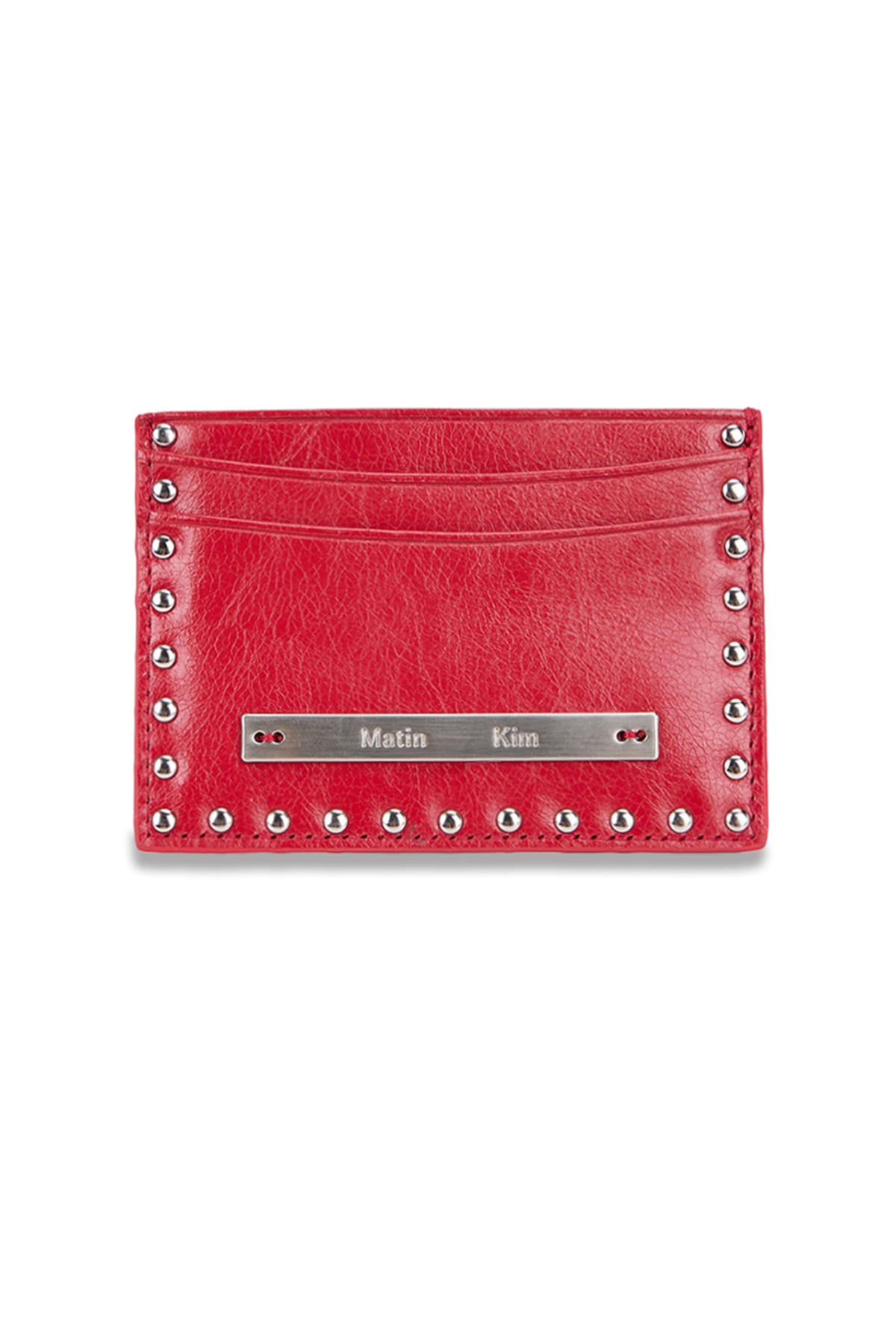 Matinkim Western Stud Card Wallet IN Red