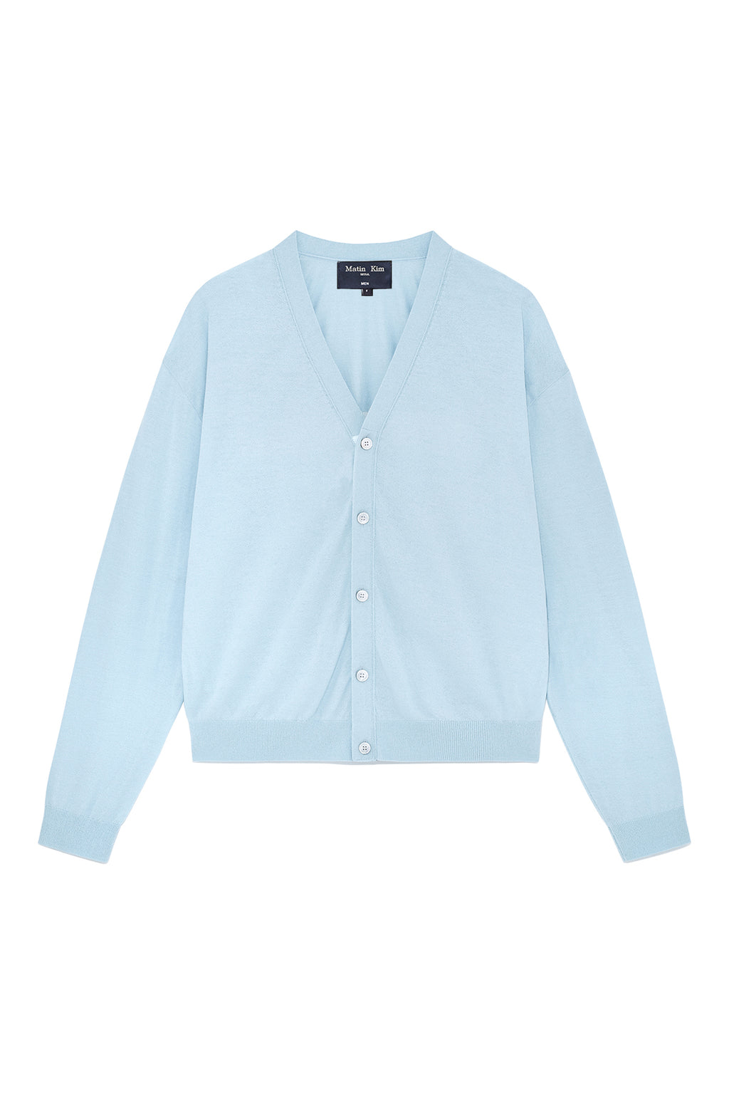 Matinkim Back Logo See Through Cardigan For Men IN Sky