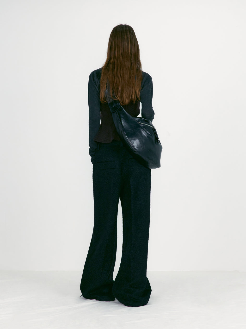 [low_classic] Hairy Boucle Wool Pants
Black