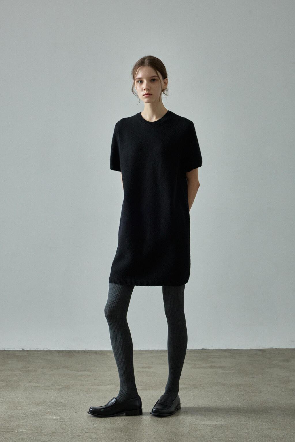Facade Pattern 90s Knitwear Dress black