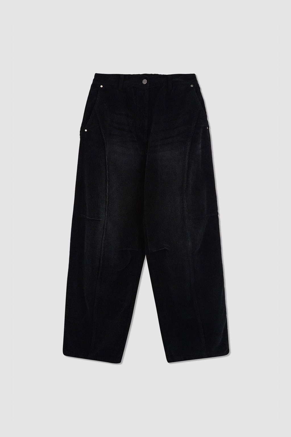 Matinkim Washed Corduroy Volume Pants IN Black