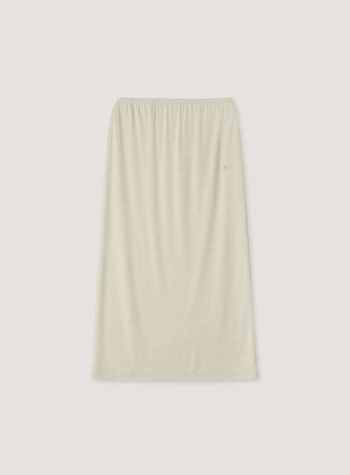Mango Maniplease York Banding Skirt Milk Beige