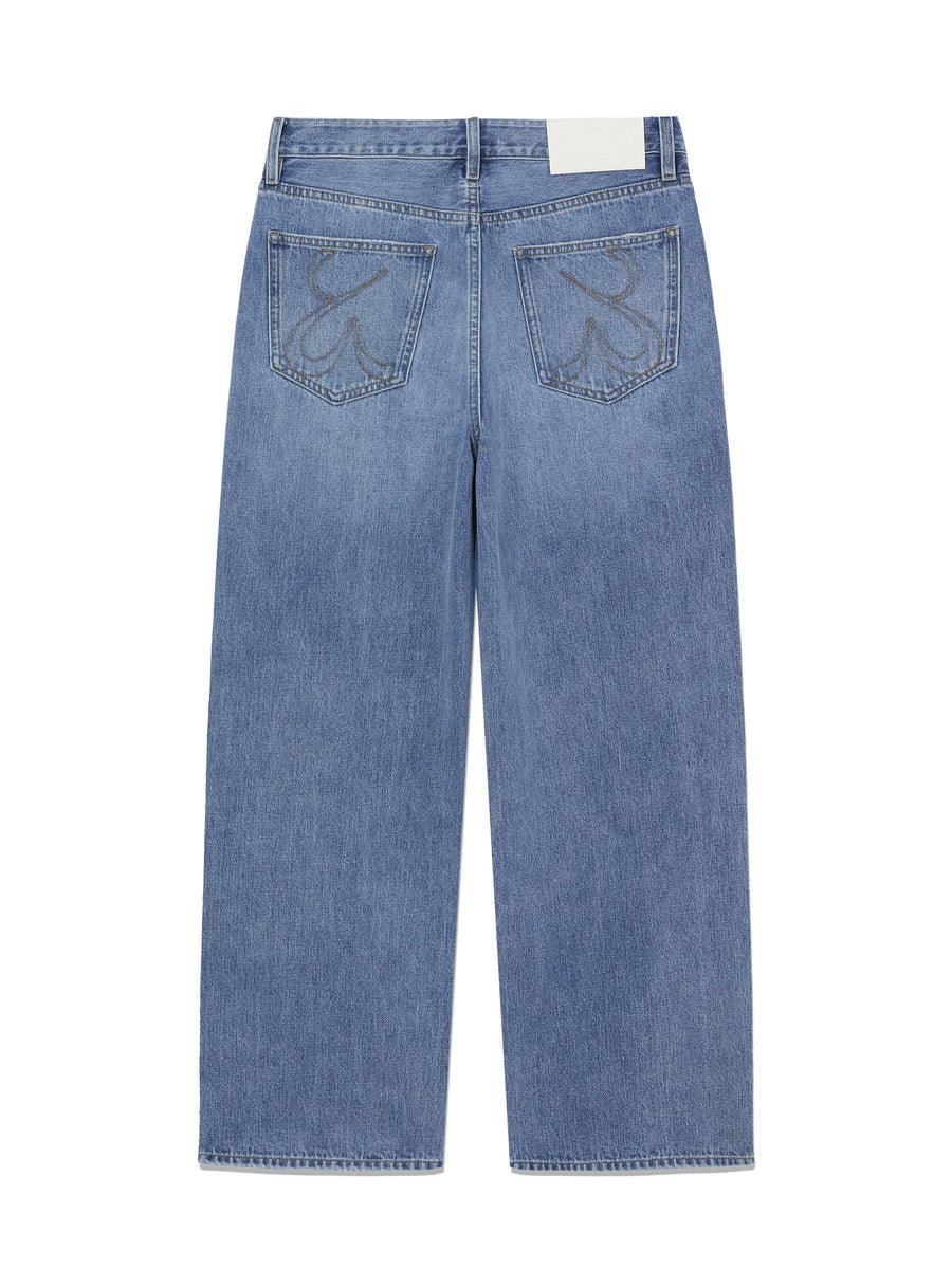 GLOWNY The Bella Baggy Jeans (Mid Blue)