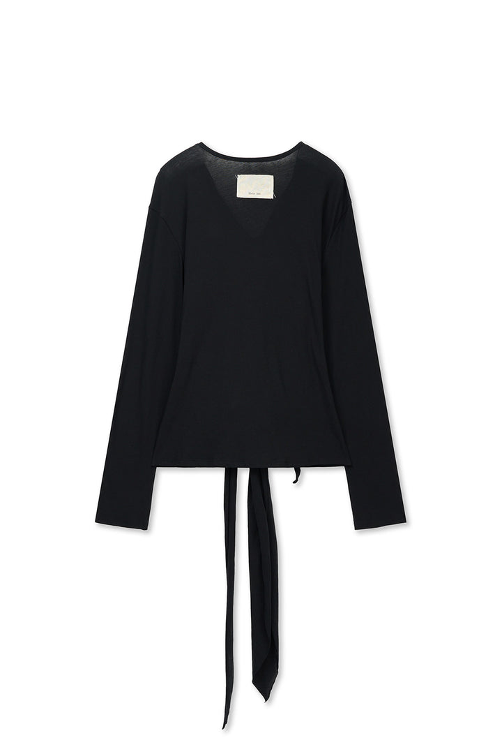 Matinkim Tied Drapery Top IN Black