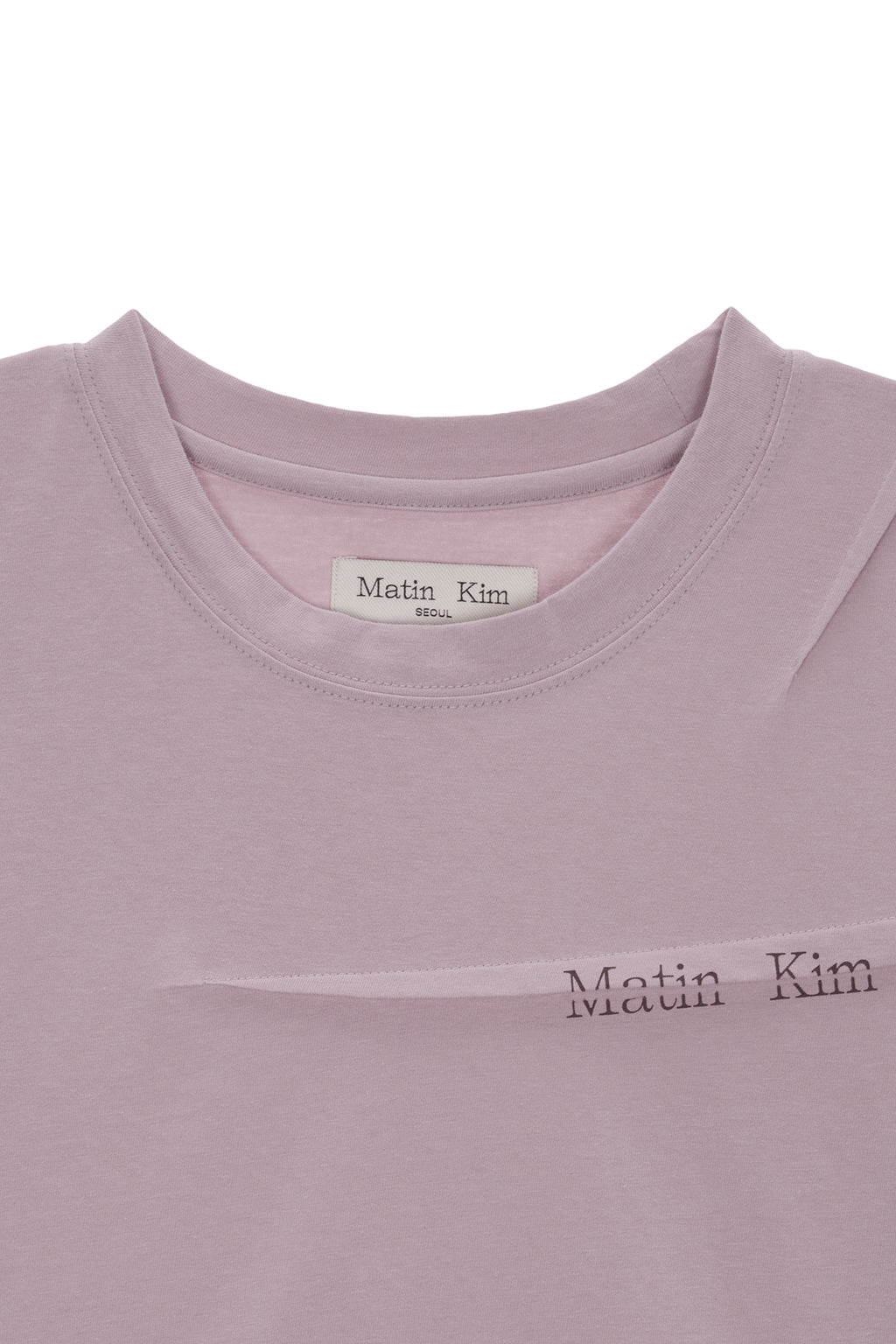 [matinkim] SLIT PINTUCK POINT CROP TOP IN INDIAN PINK