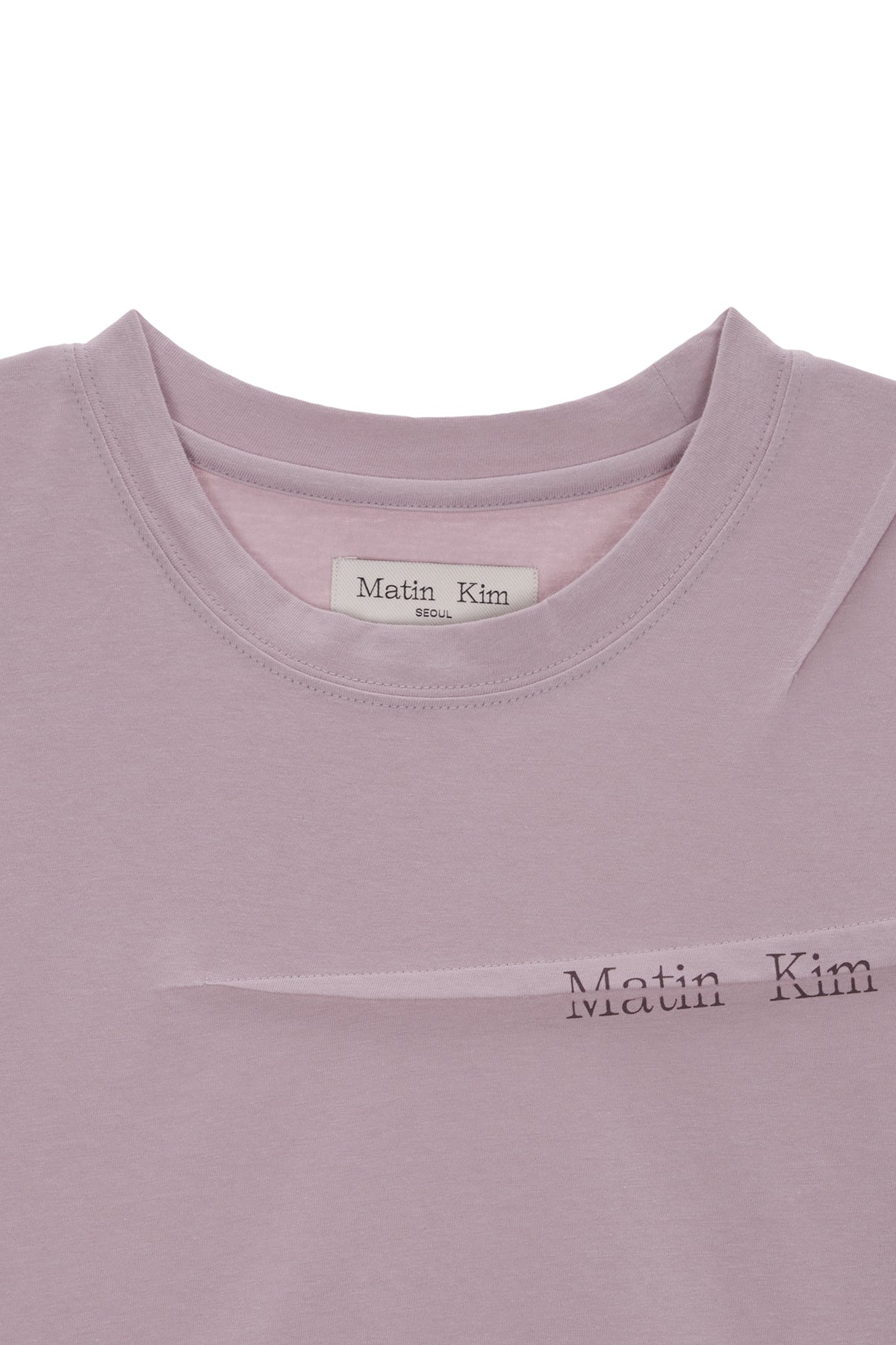 [matinkim] SLIT PINTUCK POINT CROP TOP IN INDIAN PINK
