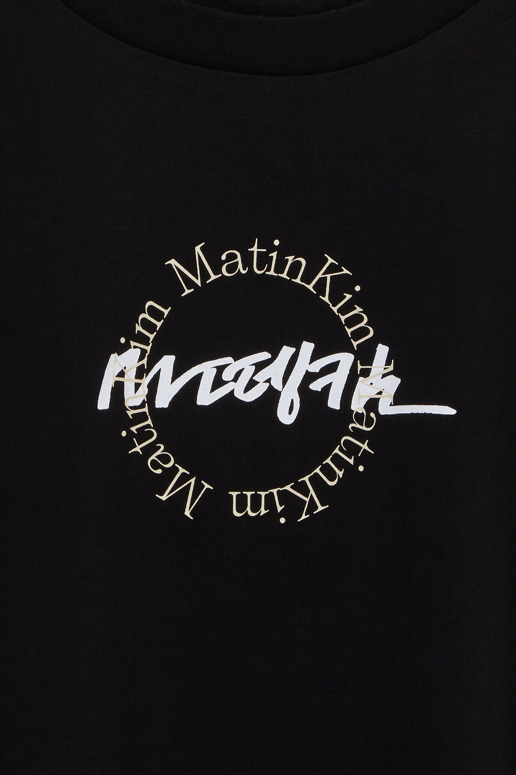 [matinkim] HANGEUL CIRCLE POINT LOGO TOP FOR WOMEN IN BLACK