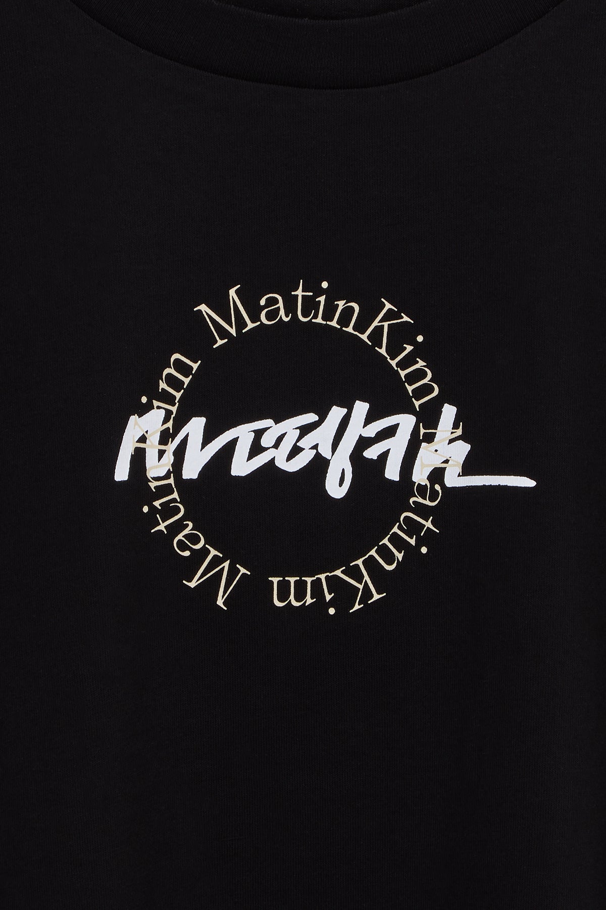 [matinkim] HANGEUL CIRCLE POINT LOGO TOP FOR WOMEN IN BLACK