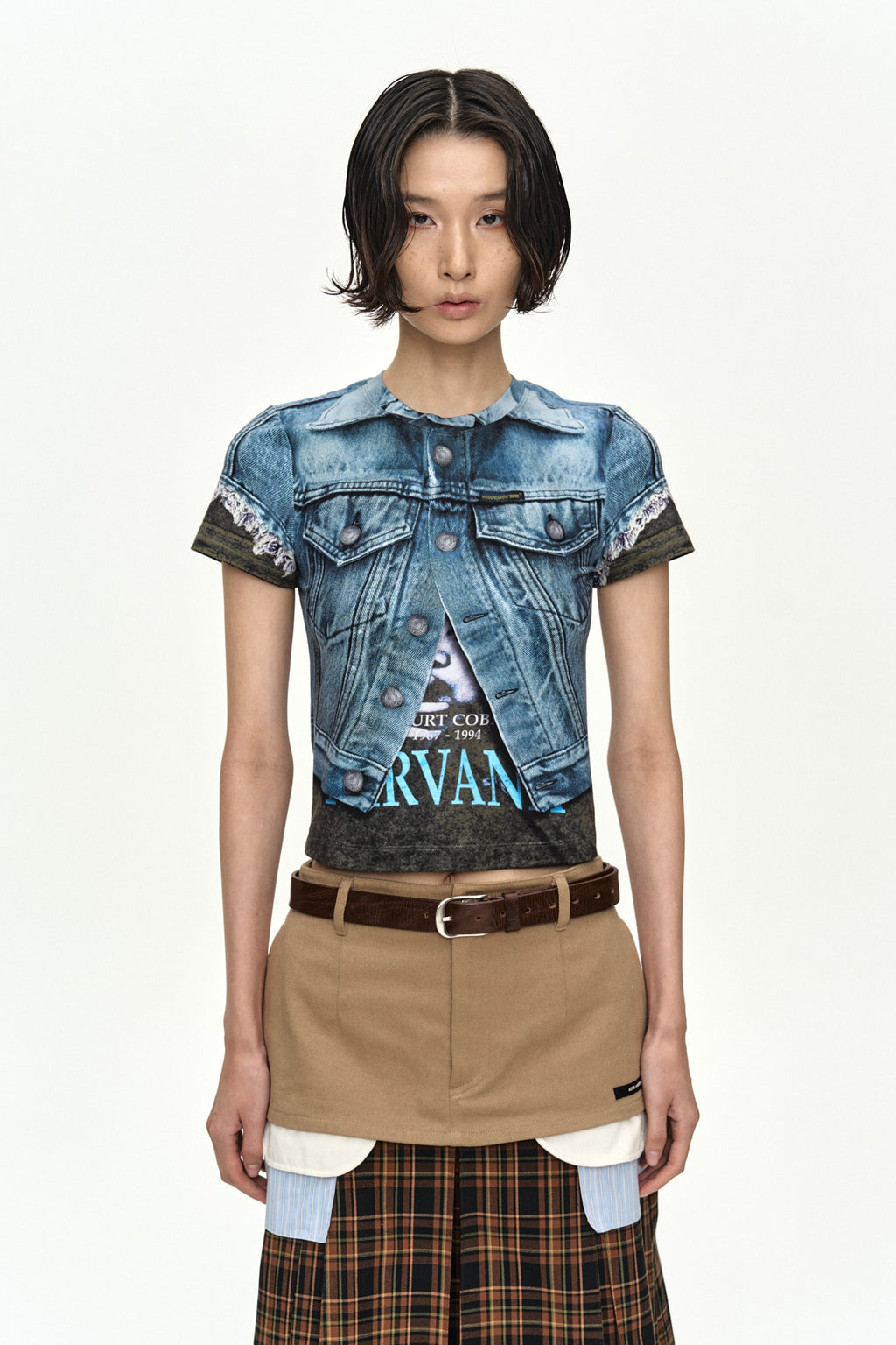 Andersson Bell Rvan Denim Vest Printed T-Shirt