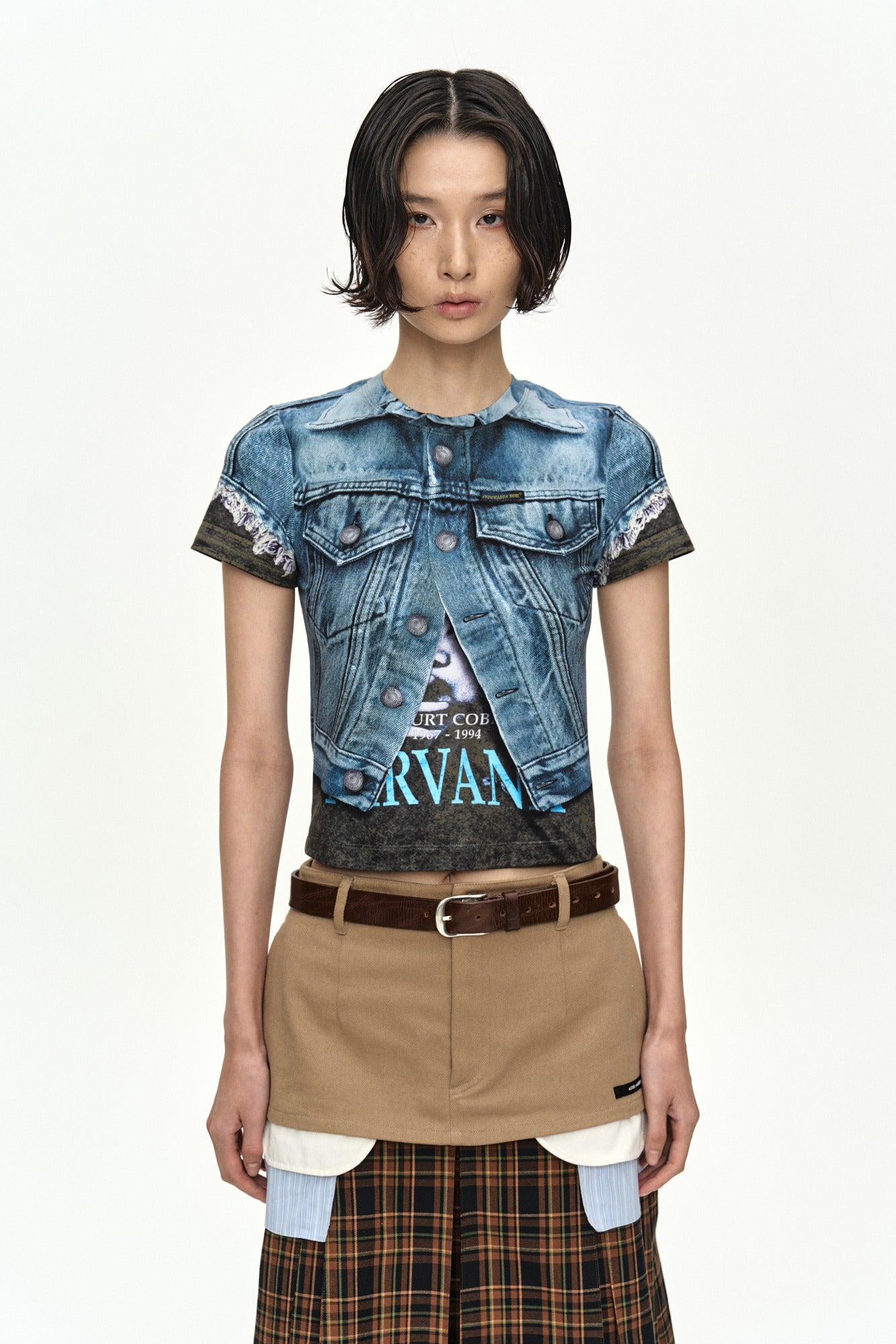 Andersson Bell Rvan Denim Vest Printed T-Shirt