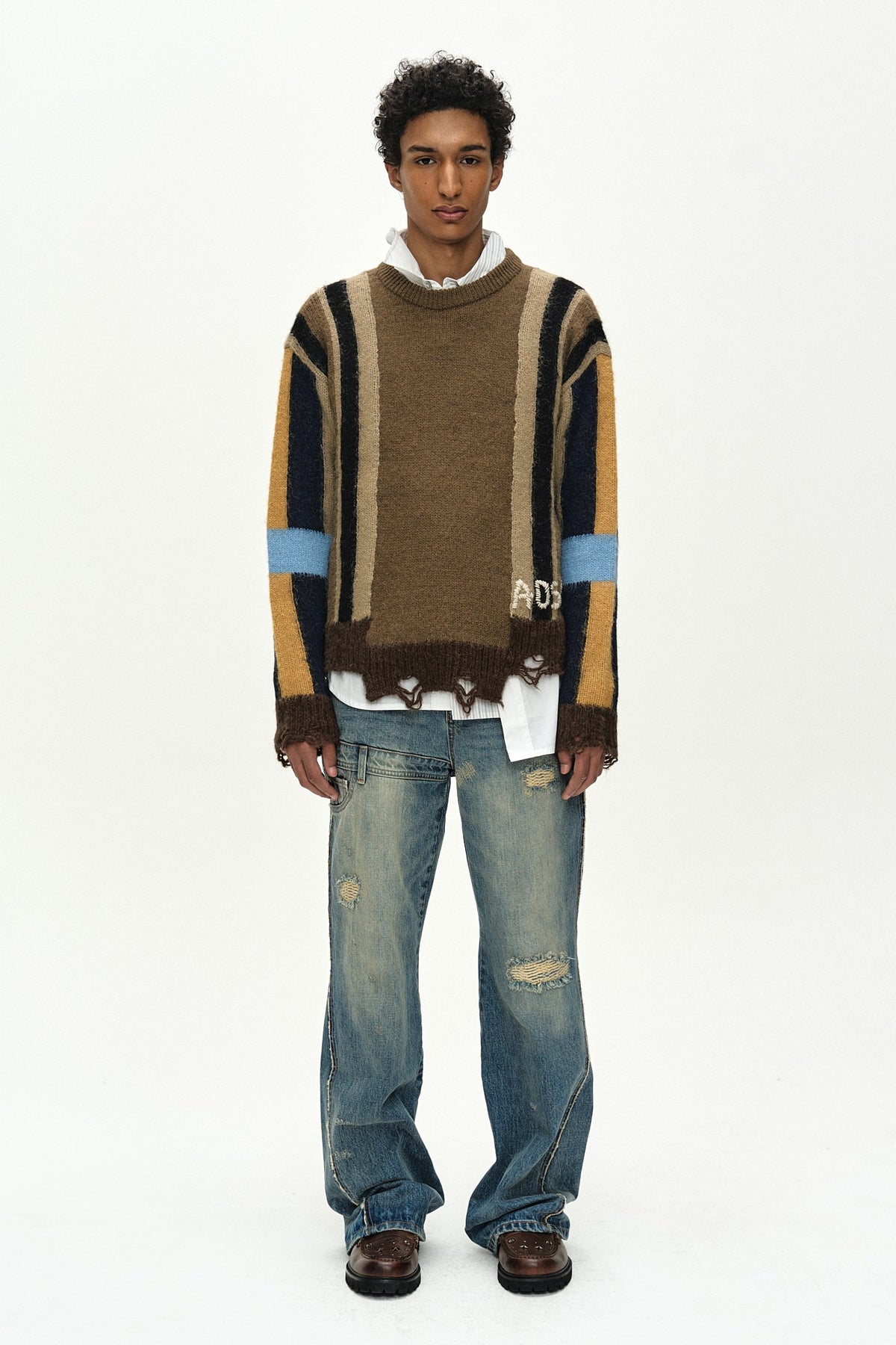 Andersson Bell Unisex RE-Worked Embroidery Flare Jeans