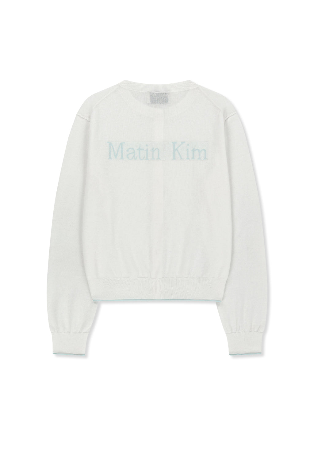 Matinkim Back Logo Sheer Cardigan For Women IN White
