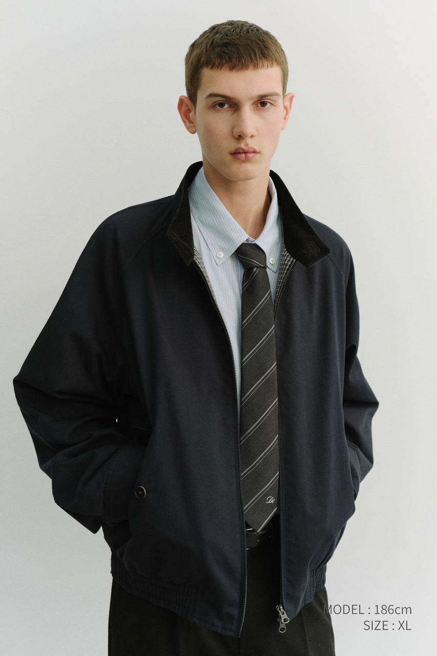 Dunst Unisex Modern Harrington Jacket Navy