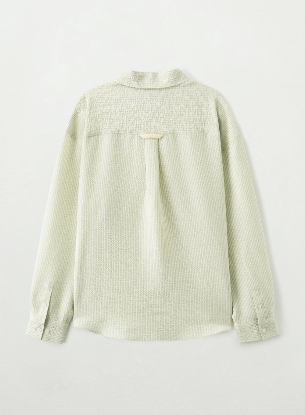 Satur Stripe Seersucker Pocket Shirt - Green