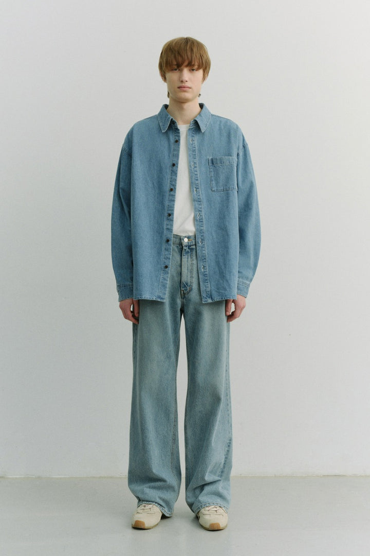 Dunst Low Rise Wide Jeans Light Blue