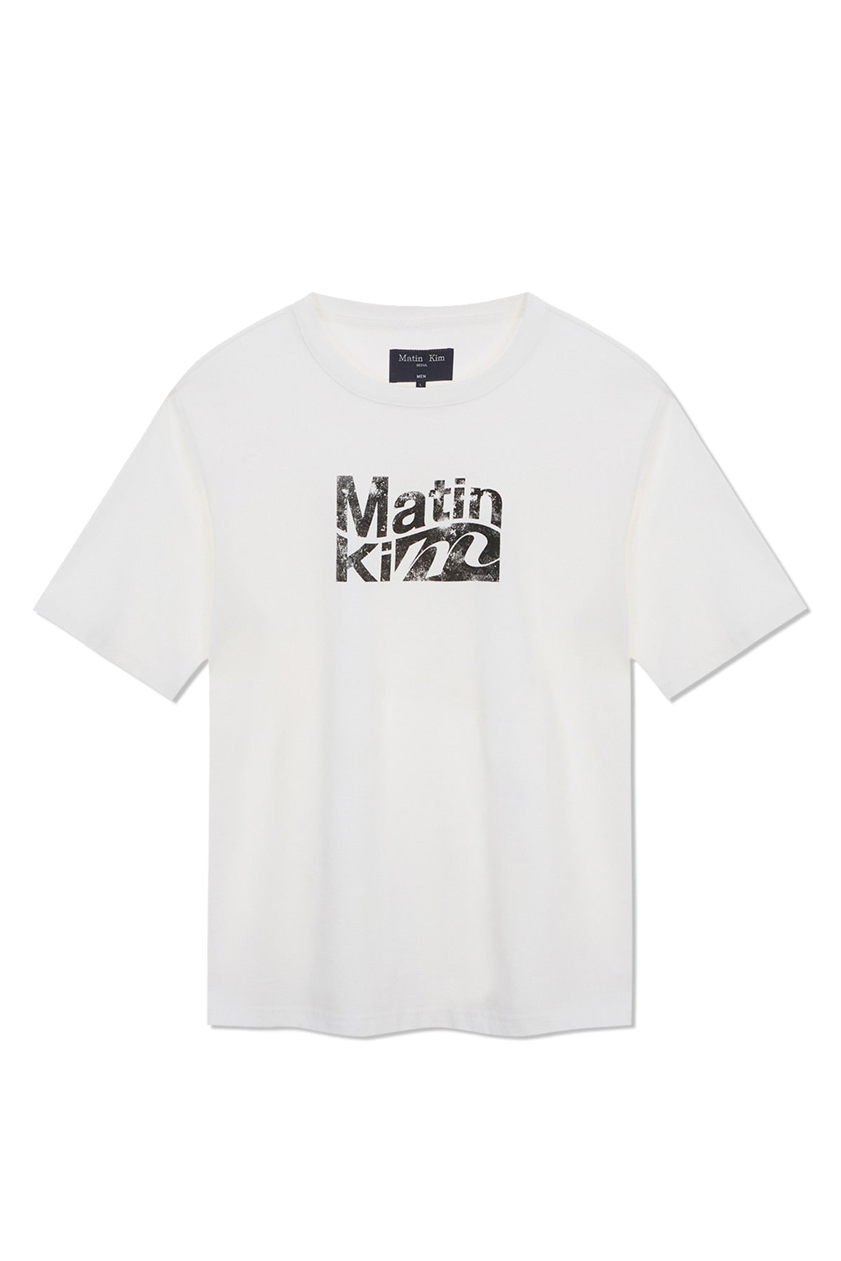 Matinkim Wavy Logo Graphic Top For Men IN White