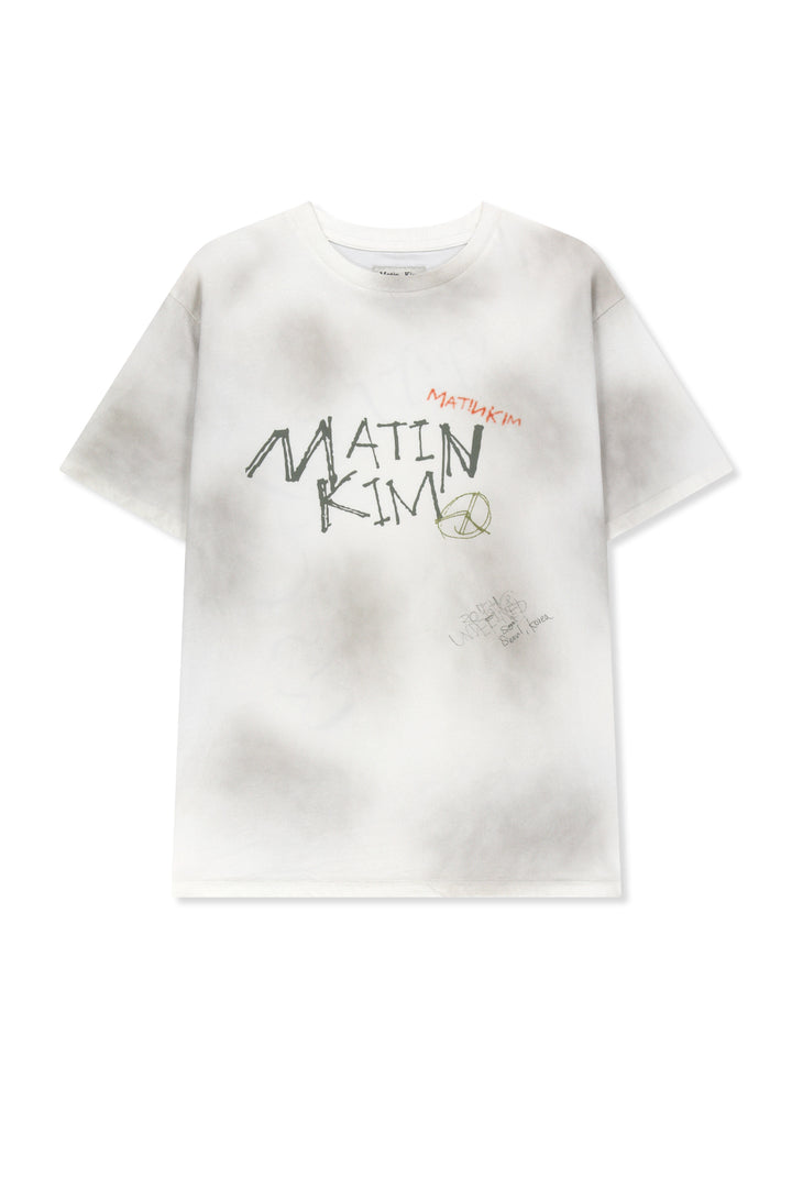 Matinkim Vintage Graffiti Logo Top IN White