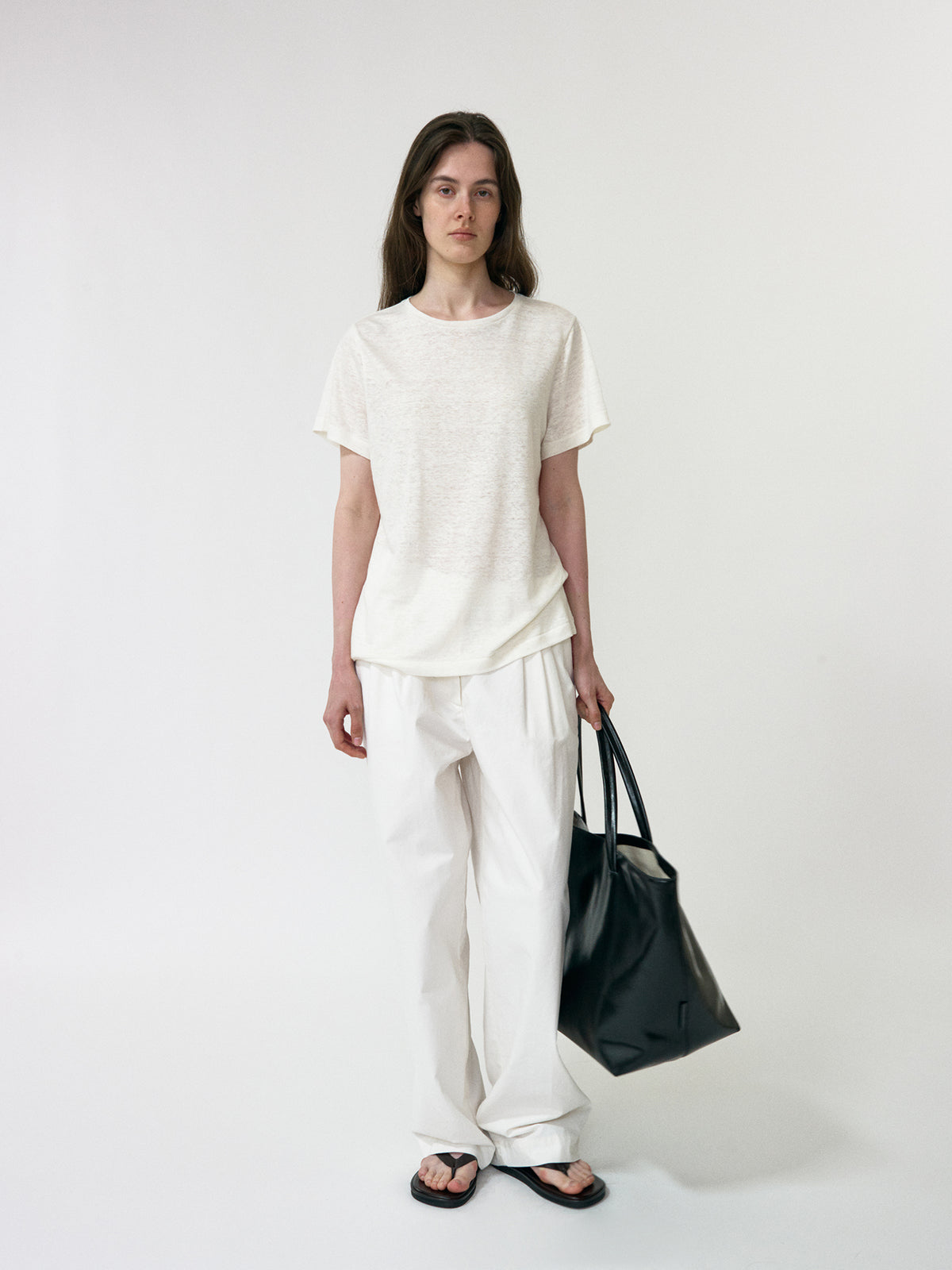 Nothing Written Lena 3-tuck pants (White)