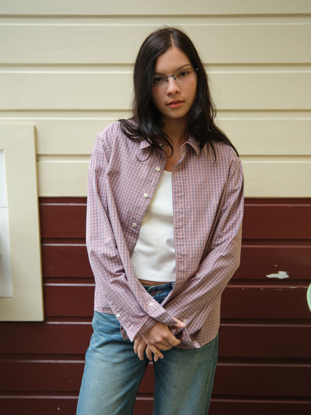 Low Classic Regular-Fit Lc Checked Shirt Pink