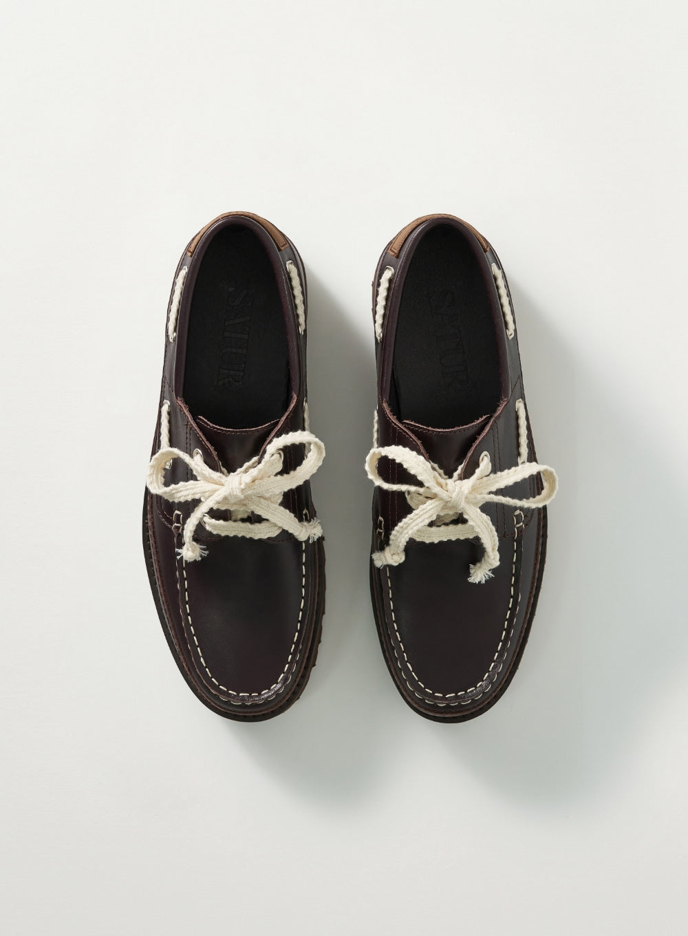 Satur Regatta Leather Boat Loafer - Dark Brown
