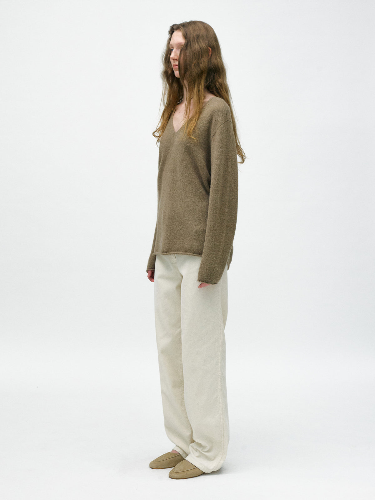 Nothing Written Cocoon corduroy pants (Ivory) (Pre-order, ships from Nov 6)
