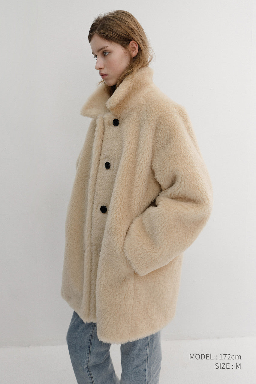 Dunst Fluffy Fur Jacket Cream Beige