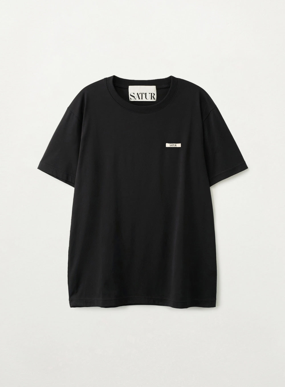 Satur Supima Basic Crewneck T-Shirt - Black