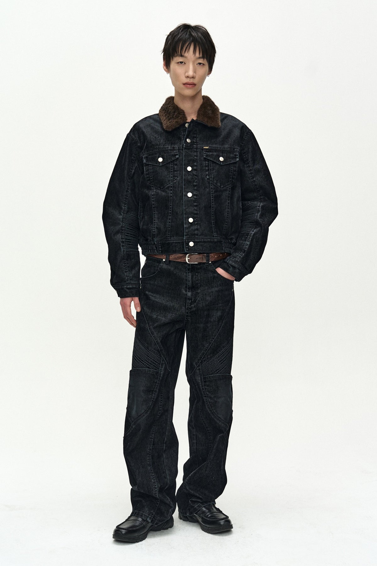 Andersson Bell Unisex Rodeo Biker Wide-Leg Jeans