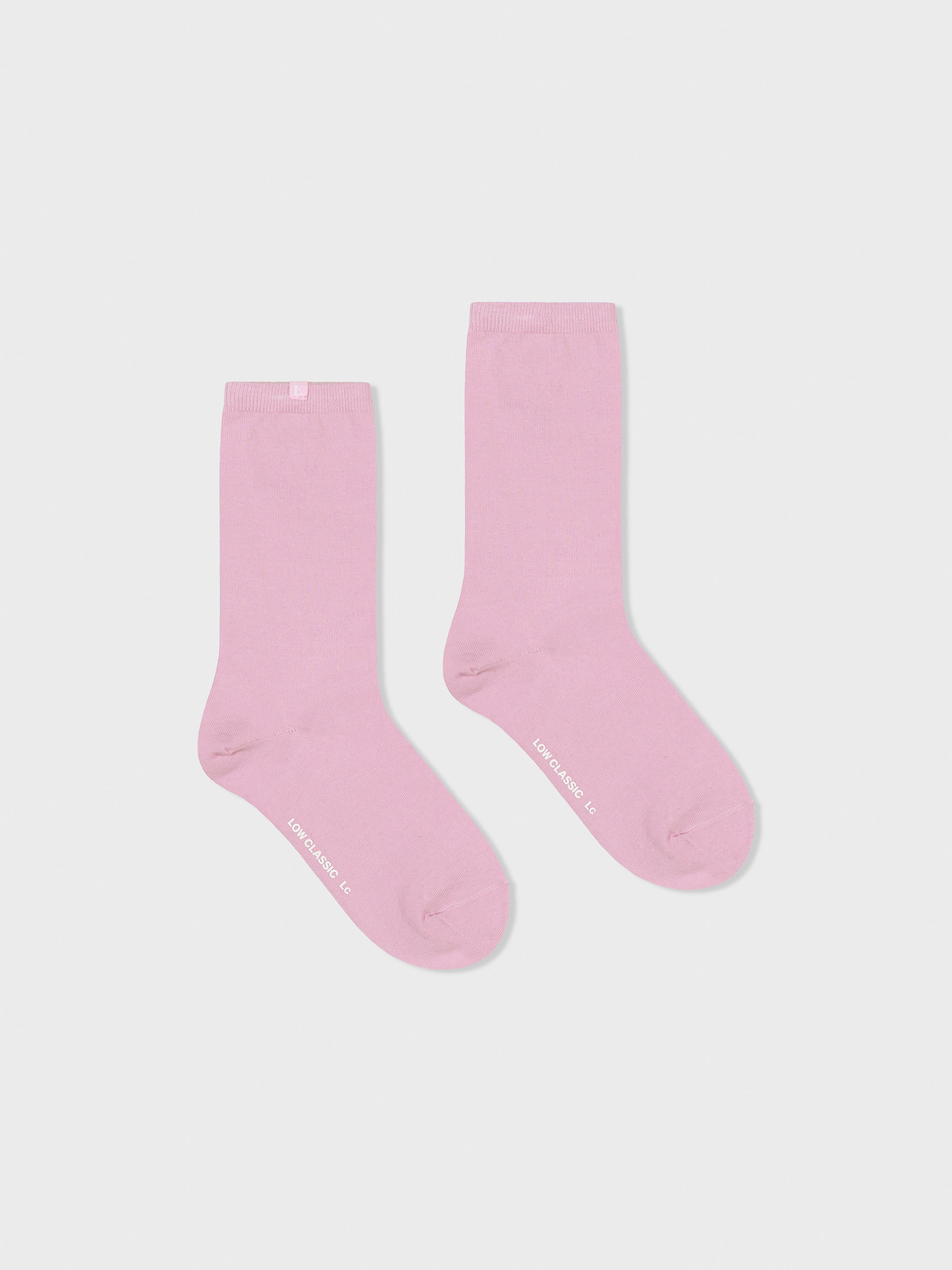 [Low Classic] Cotton Midi Socks_Pink