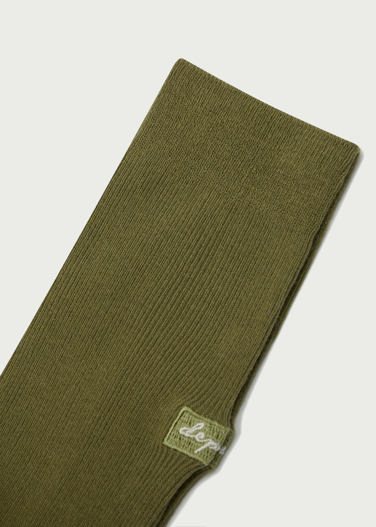 Depound cursive logo socks - olive