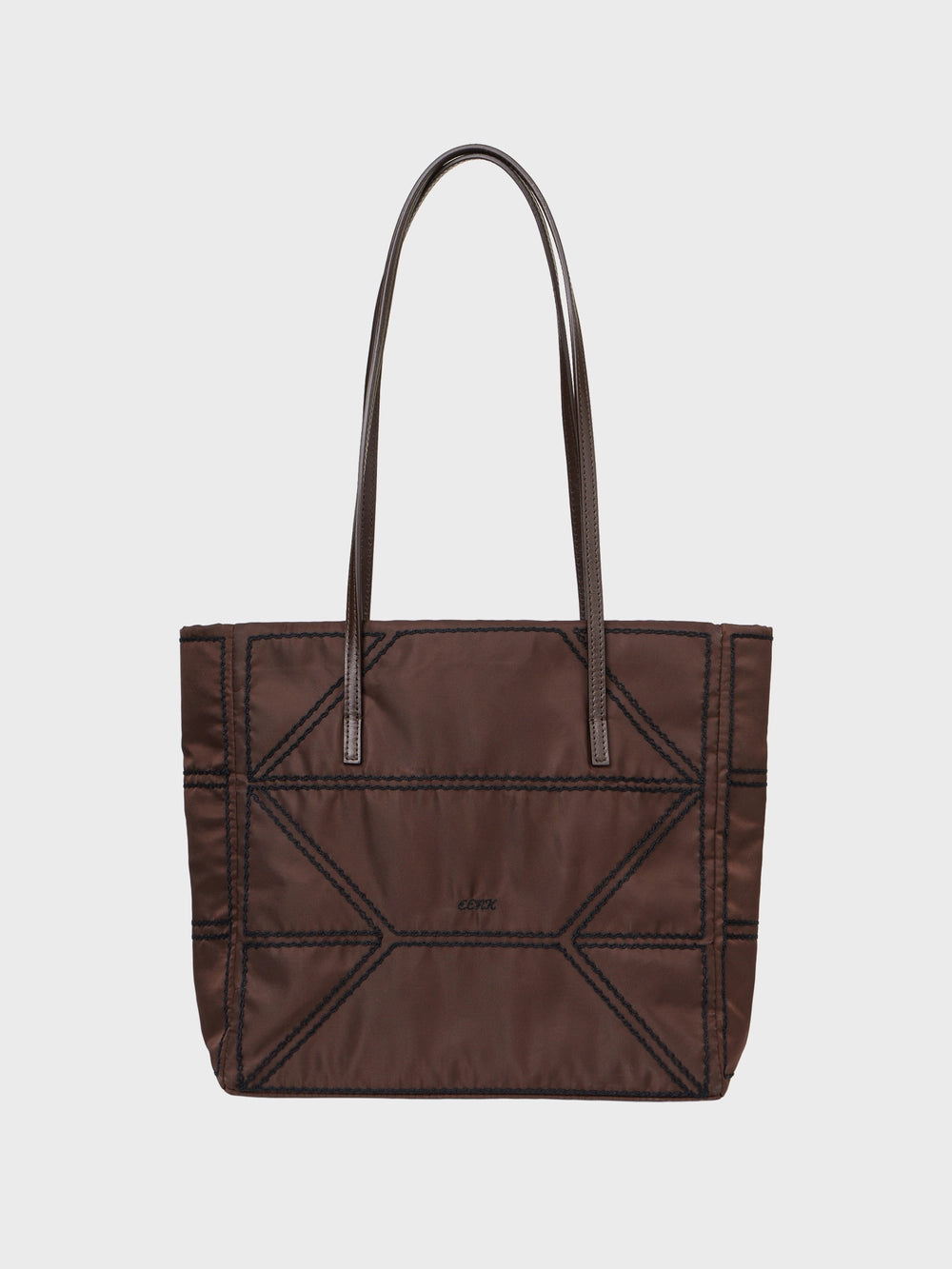 EENK Stitch Contrast Bag - Brown