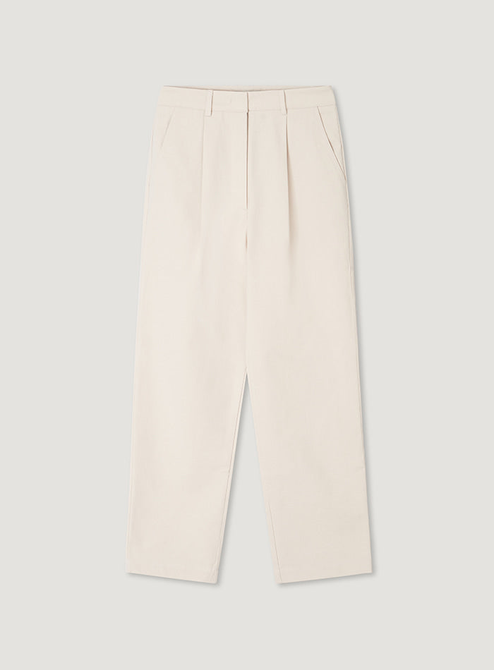 Mango Maniplease Pintuck Cotton Pants
