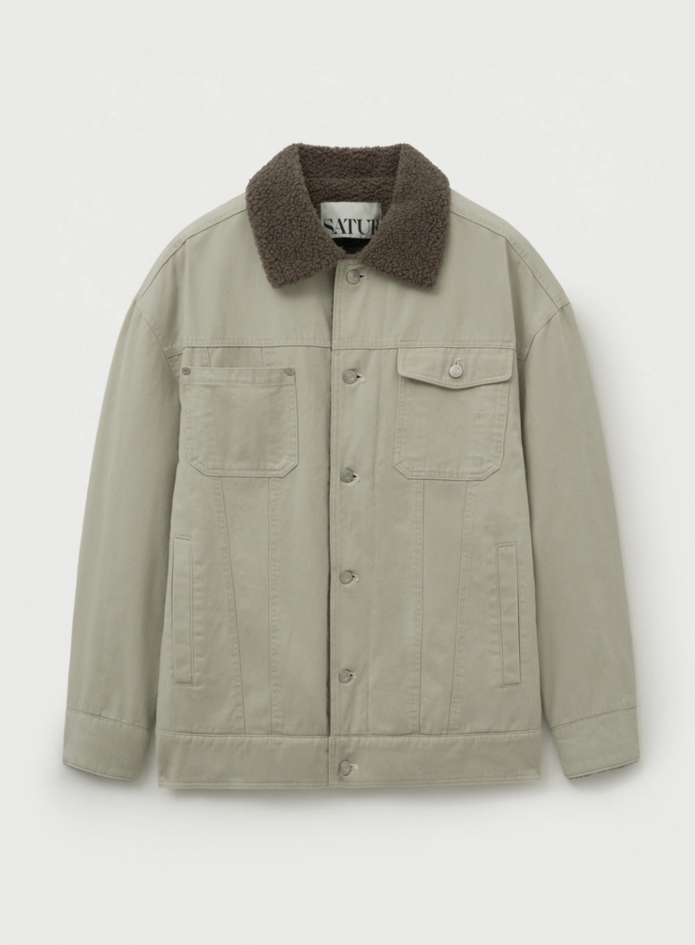 Satur Maron Trucker Jacket - Cream