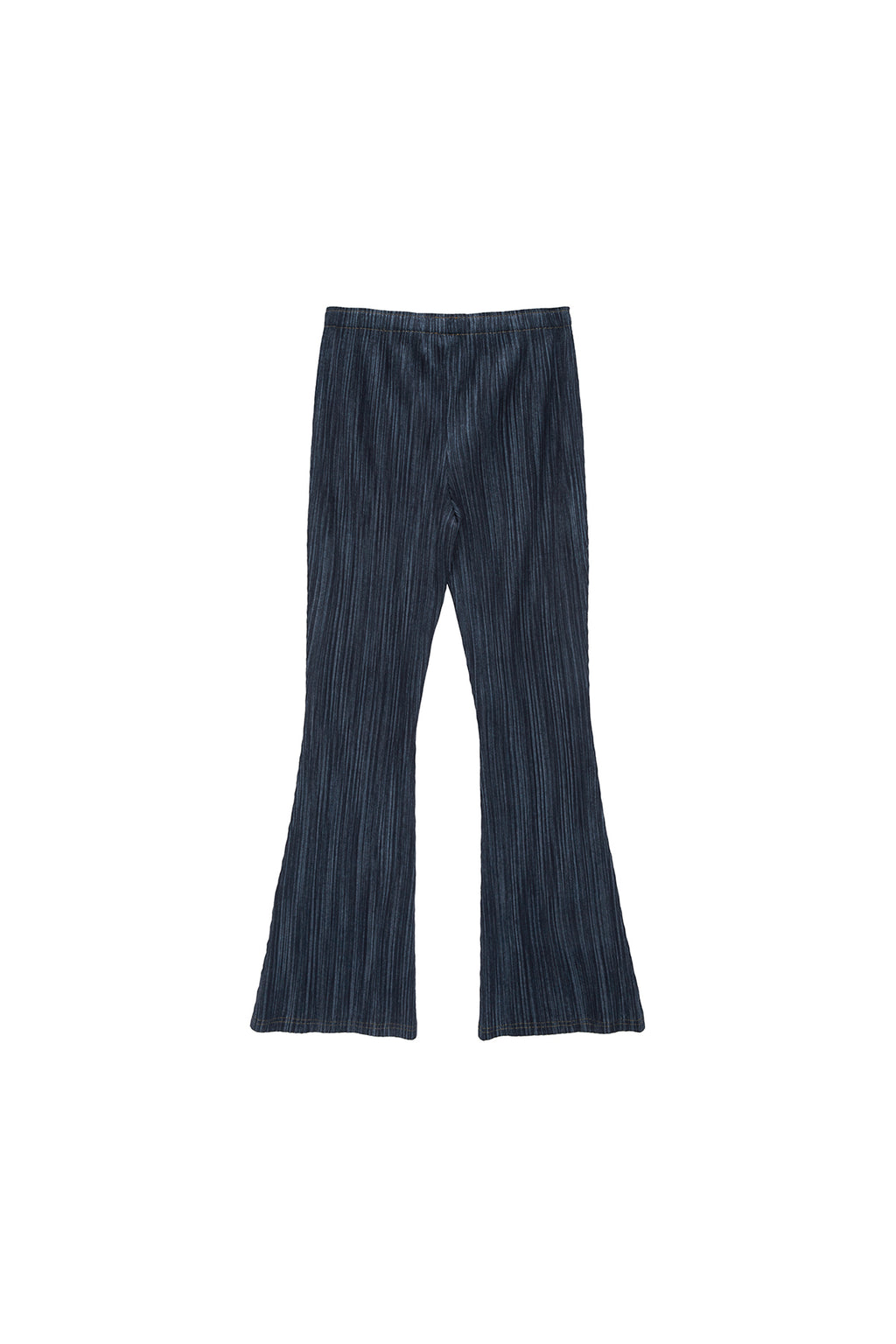[matinkim] PLEATS STITCH LAYERED PANTS IN NAVY