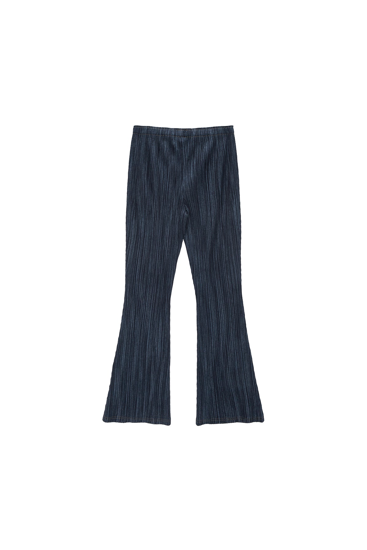 [matinkim] PLEATS STITCH LAYERED PANTS IN NAVY