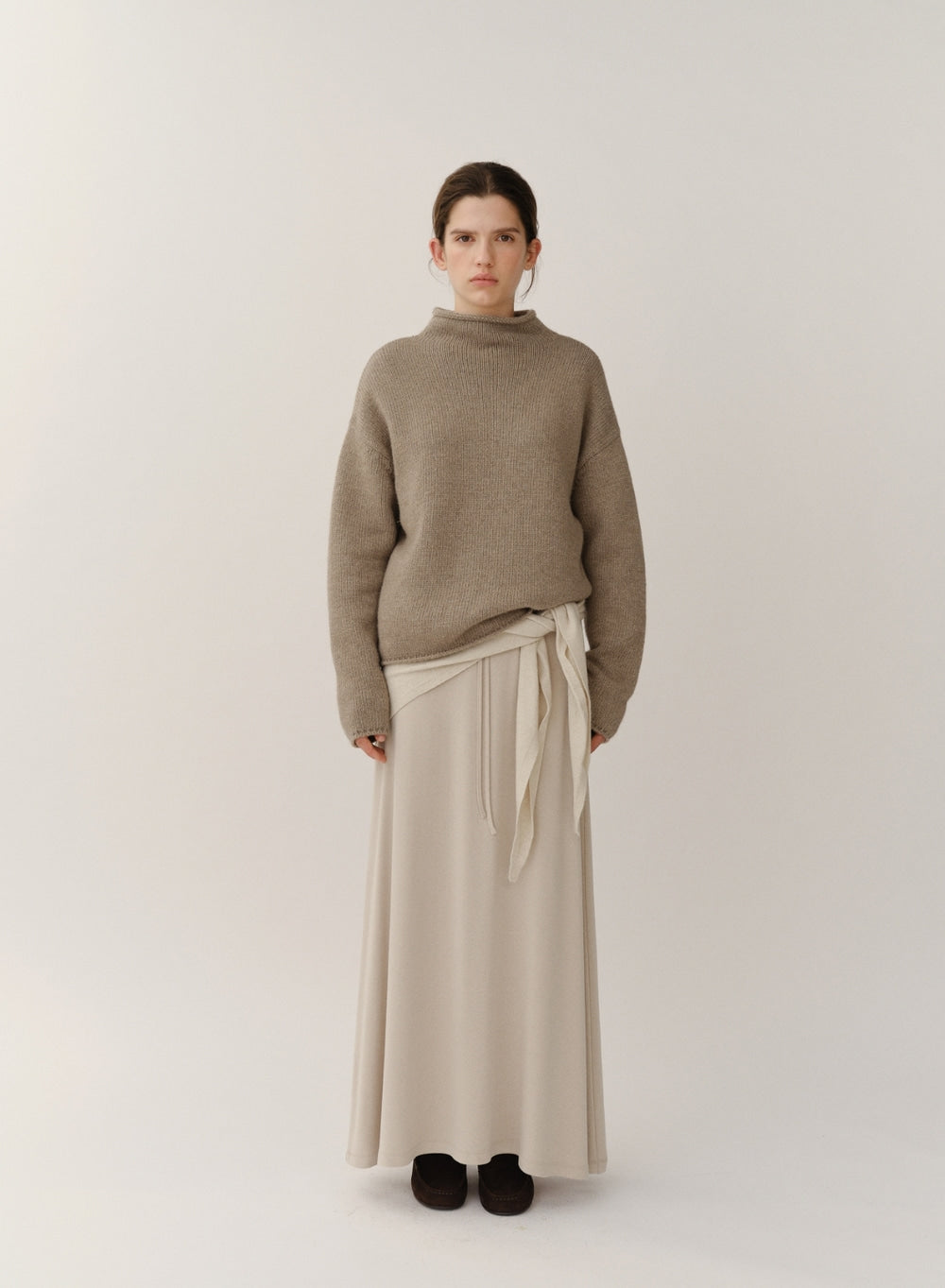 Kindersalmon Esmé Jersey Skirt Chalk