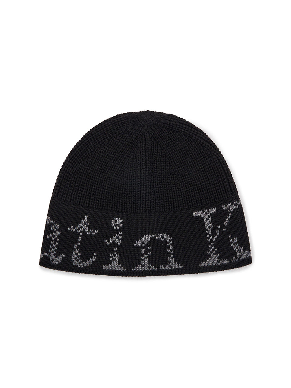 [matinkim] CRACKED LOGO BUCKET BEANIE IN BLACK