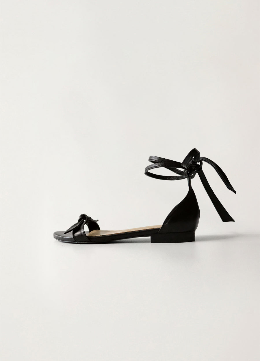 Nothing Written Ribbon strap sandals (Black)